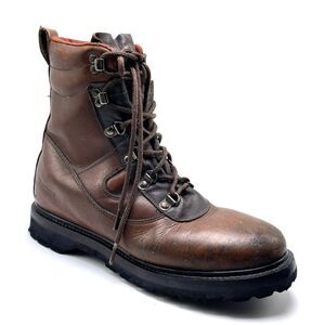Dunham Mens Vintage Leather Hiking Boot Sz 10D Brown Lace-up Oil Resistant